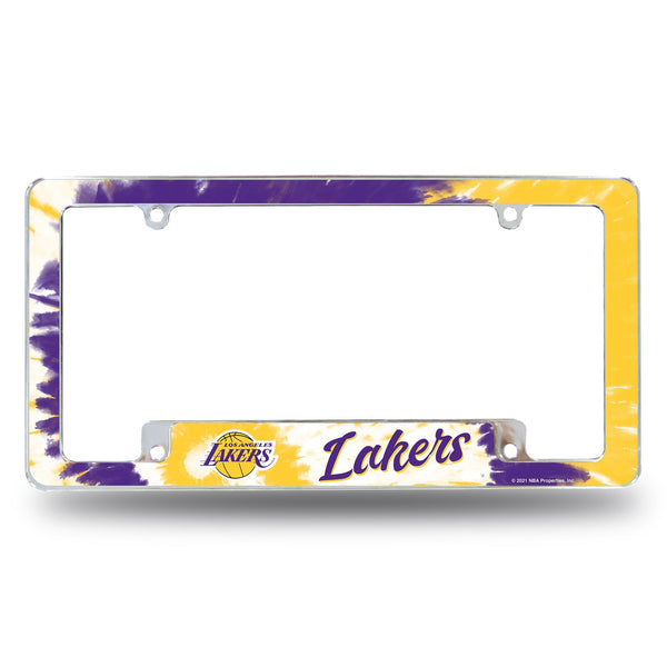 Wholesale Lakers - Tie Dye Design - All Over Chrome Frame (Bottom Oriented)