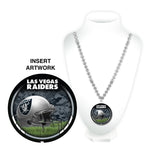 Wholesale Las Vegas Raiders Beads With Printed Medallion