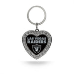 Wholesale Las Vegas Raiders Rhinestone Heart Keychain