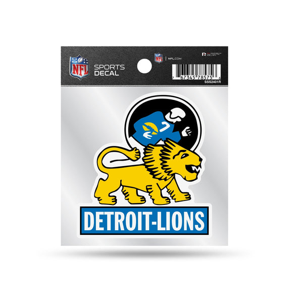 Wholesale Lions Clear Backer Decal W/ Retro Logo (4"X4")