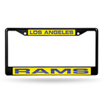 Wholesale Los Angeles Rams Black Laser Chrome 12 x 6 License Plate Frame