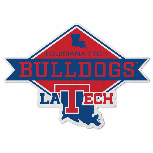 Wholesale Louisiana Tech Shape Cut Logo With Header Card - Diamond Design