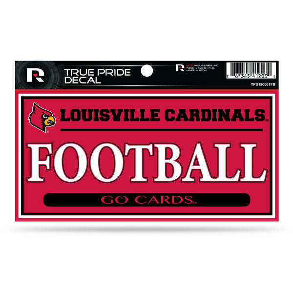 Wholesale Louisville 3" X 6" True Pride Decal - Football