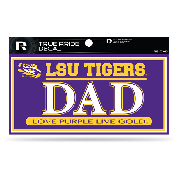 Wholesale LSU 3" X 6" True Pride Decal - Dad