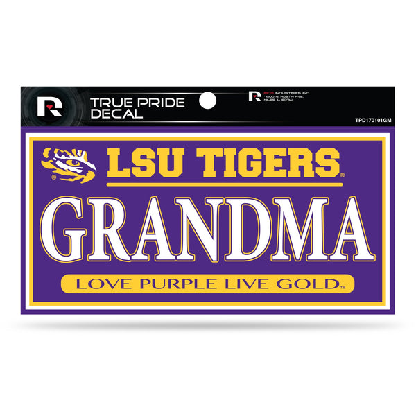 Wholesale LSU 3" X 6" True Pride Decal - Grandma