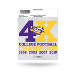 Wholesale Lsu 4 Time College Football Champions Small Static Cling