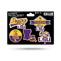 Wholesale LSU 5-Pc Sticker Sheet