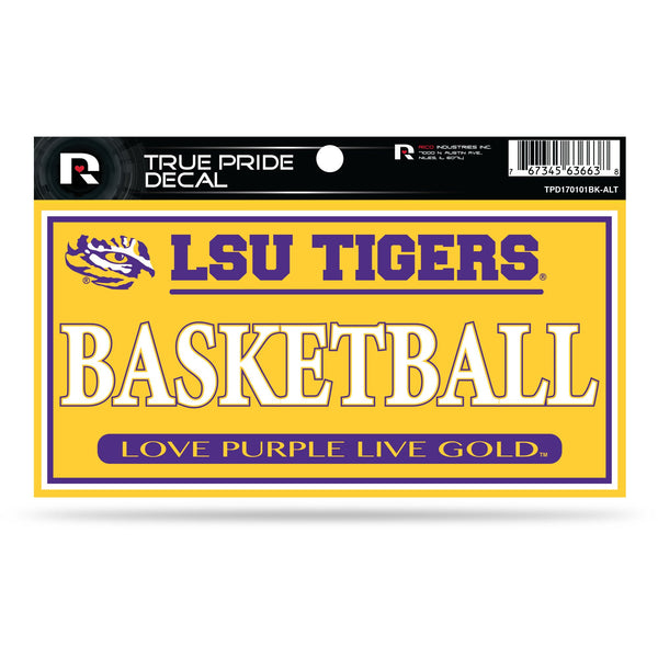Wholesale Lsu Louisiana State University 3" X 6" True Pride Decal - Basketball (Alternate)