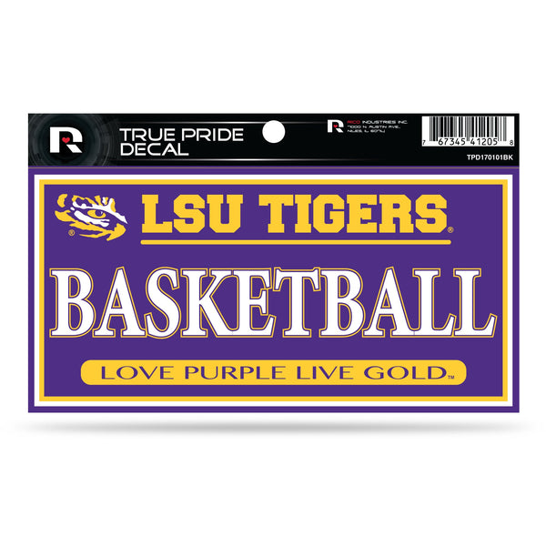 Wholesale Lsu Louisiana State University 3" X 6" True Pride Decal - Basketball