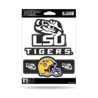 Wholesale Lsu Louisiana State University - Carbon Fiber Design - Triple Spirit Stickers