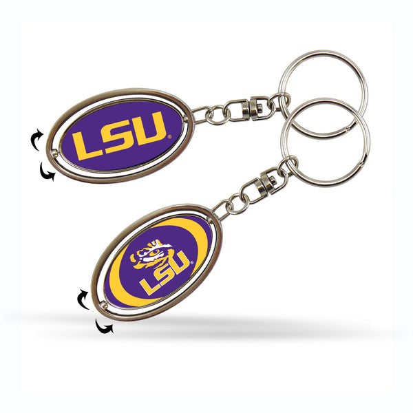 Wholesale Lsu Metal Spinner Keychain