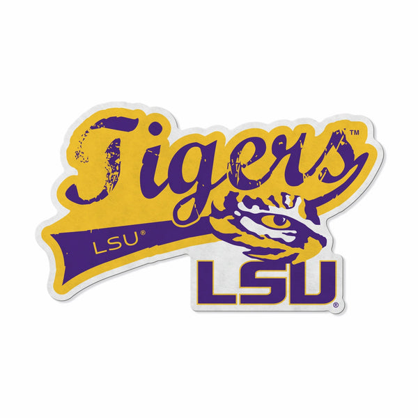 Wholesale Lsu Shape Cut Logo With Header Card - Distressed Design