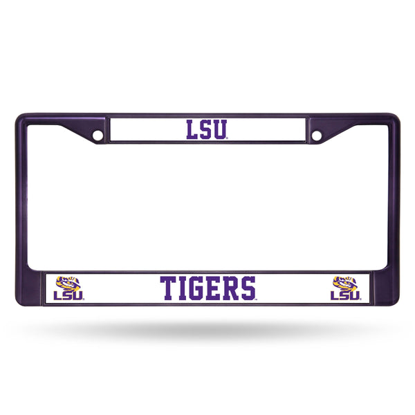 Wholesale LSU Tigers Colored Chrome 12 x 6 Purple License Plate Frame