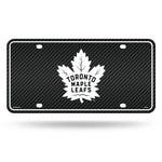 Wholesale Maple Leafs - Carbon Fiber Design - Metal Auto Tag