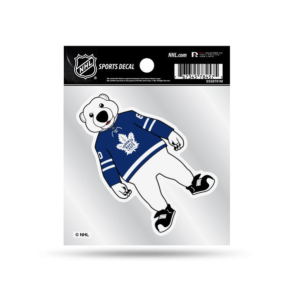 Wholesale Maple Leafs Clear Backer Decal W/ Mascot Logo (4"X4")