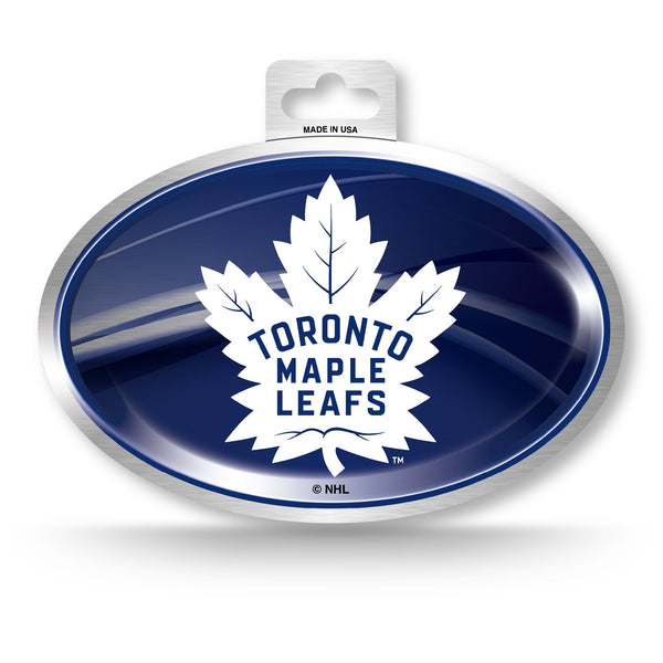 Wholesale Maple Leafs Metallic Oval Sticker