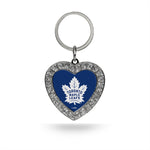 Wholesale Maple Leafs Rhinestone Heart Keychain