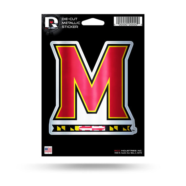Wholesale Maryland University Die Cut Metallic Sticker
