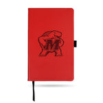 Wholesale Maryland University Team Color Laser Engraved Notepad W/ Elastic Band -¬†Red