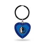 Wholesale Mavericks Colored Rhinestone Heart Keychain - Royal