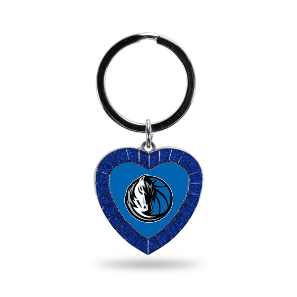 Wholesale Mavericks Colored Rhinestone Heart Keychain - Royal