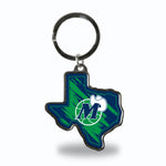 Wholesale Mavericks "M-Hat" Hardwood Classic Logo State Shaped Keychain - Texas