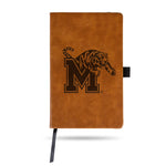 Wholesale Memphis ¬†Laser Engraved Brown Notepad With Elastic Band - Generic