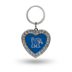 Wholesale Memphis Tigers Rhinestone Heart Keychain