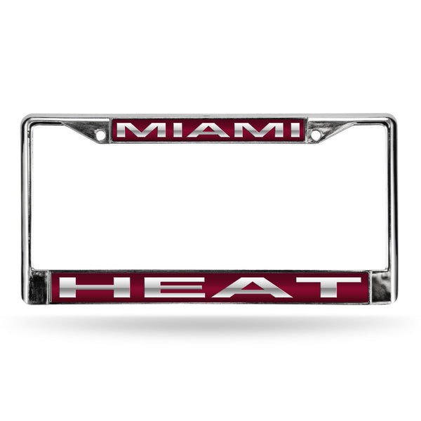 Wholesale Miami Heat Laser Chrome 12 x 6 License Plate Frame