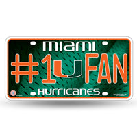 Wholesale Miami Hurricanes #1 Fan Metal Tag