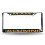 Wholesale Miami Hurricanes Laser Chrome 12 x 6 License Plate Frame