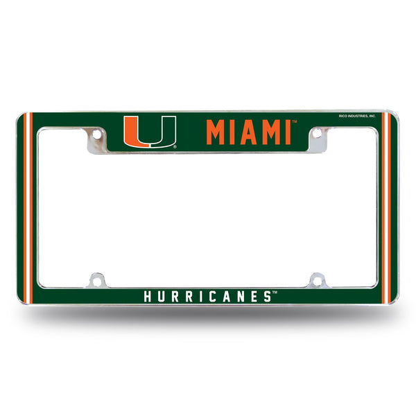 Wholesale Miami University Alternate Design All Over Chrome Frame - Top Oriented