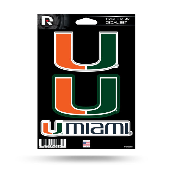 Wholesale Miami University Triple Play Sticker