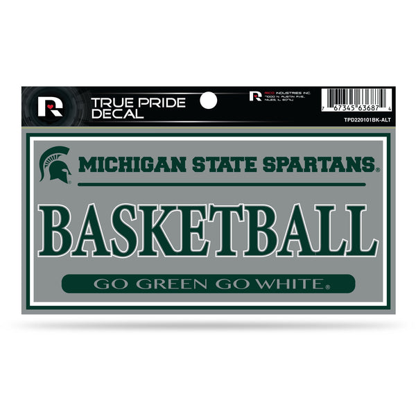 Wholesale Michigan State 3" X 6" True Pride Decal - Basketball (Alternate)