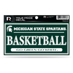 Wholesale Michigan State 3" X 6" True Pride Decal - Basketball