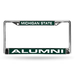 Wholesale Michigan State Alumni Green Laser Chrome Frame