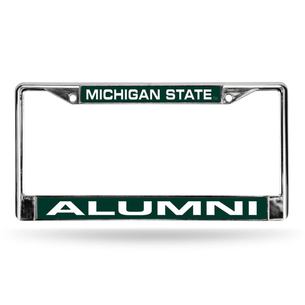 Wholesale Michigan State Alumni Green Laser Chrome Frame