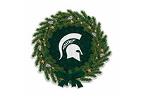 Wholesale Michigan State Holiday Wreath Shape Cut Pennant