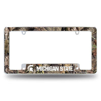 Wholesale Michigan State / Mossy Oak Camo Break-Up Country All Over Chrome Frame (Bottom Oriented)