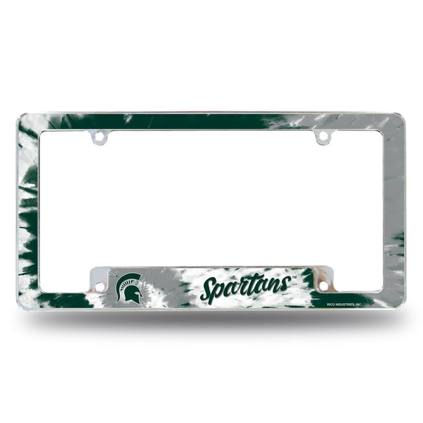 Wholesale Michigan State - Tie Dye Design - All Over Chrome Frame (Bottom Oriented)