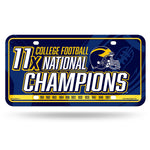 Wholesale Michigan University 11 Time College Football Champs Metal Auto Tag