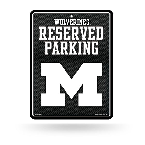 Wholesale Michigan University - Carbon Fiber Design - Metal Parking Sign