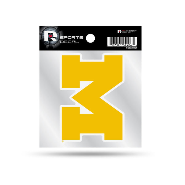 Wholesale Michigan University Clear Backer Decal W/ Primary Logo (4"X4")