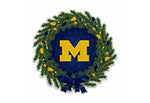 Wholesale Michigan University Holiday Wreath Shape Cut Pennant