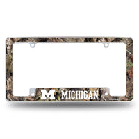 Wholesale Michigan University / Mossy Oak Camo Break-Up Country All Over Chrome Frame (Bottom Oriented)