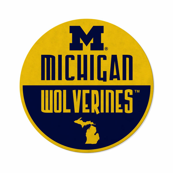 Wholesale Michigan University Shape Cut Logo With Header Card - Classic Design