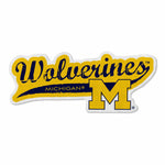 Wholesale Michigan University Shape Cut Logo With Header Card - Distressed Design