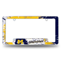 Wholesale Michigan University - Tie Dye Design - All Over Chrome Frame (Bottom Oriented)