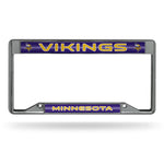 Wholesale Minnesota Vikings Inverted Bling Chrome Frame