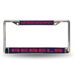 Wholesale Mississippi Rebels Laser Chrome 12 x 6 License Plate Frame